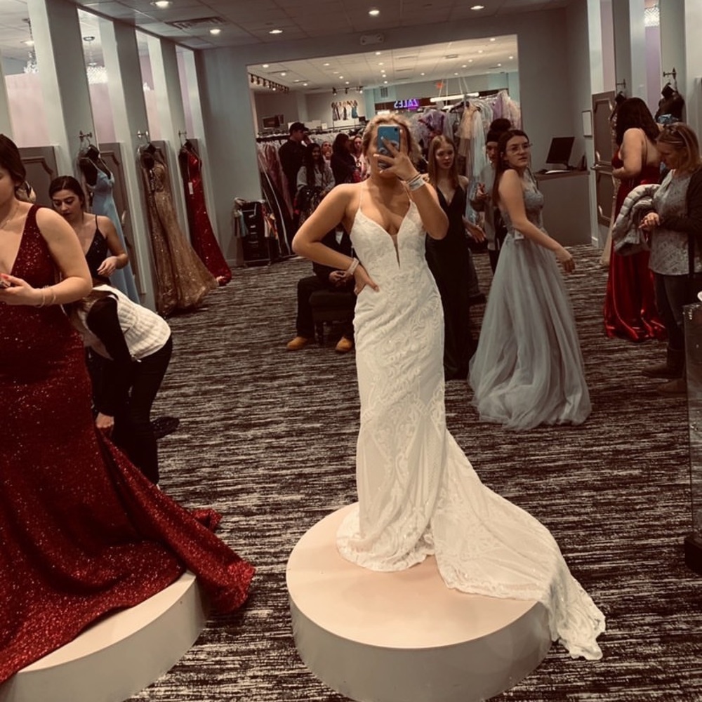 White wedding, prom , formal maxi dress